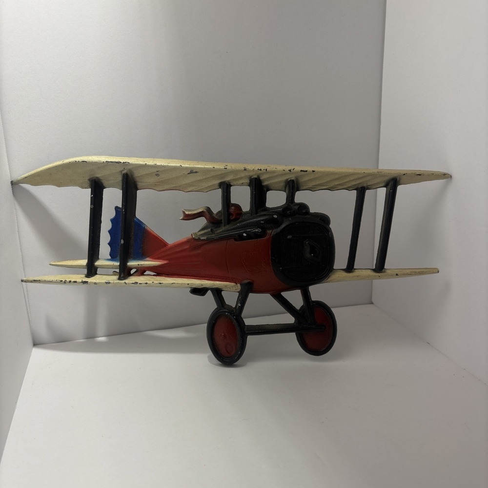 1975 HOMCO USA Airplane Cast‎ Metal Wall Art Decor Bi-plane Aviation 1232-BX-C